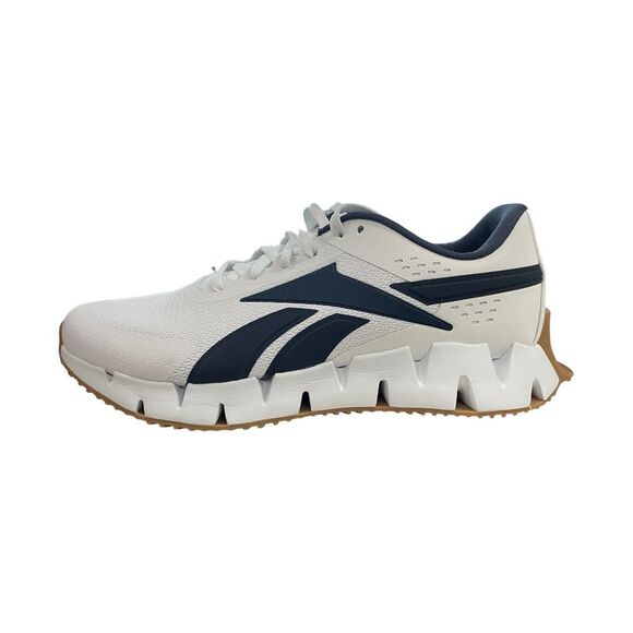 Reebok Men's Zig Dynamica 2.0 CL Lace Up Running Shoes - White/Navy/Gum - Picture 6 of 6